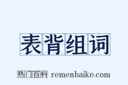 表背组词是什么意思的图片